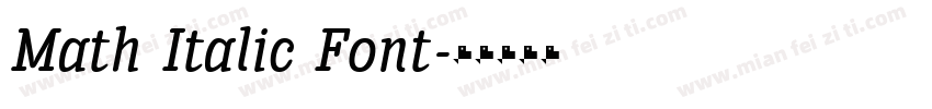 Math Italic Font字体转换